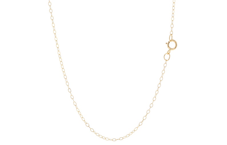 Chains Flat Cable Chain With Spring Ring Clasp 14kt Gold - Etsy