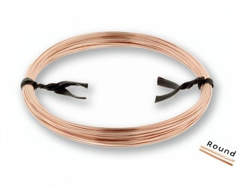 14Kt Rose Gold Filled 24Gauge Dead Soft Round Wire - 1/2 Troy Ounce  - NEW low Wholesale Price - Made in USA (5848)/1
