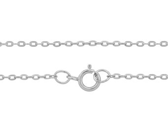 Sterling Silver 1.8x1.2mm 18 Inch Drawn Flat Cable Neck chain with clasp - 25pcs 30% Discounted High Quality Shiny Finished Chain (6747)/25