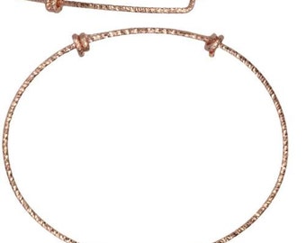 Adjustable Sparkle Bangle 14Kt Rose Gold Filled 8.0 - 9.5" 1.65mm - 1pc (10473)/1