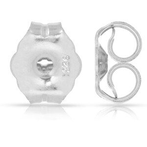 Ohrmuttern, Schwere Ohrmuttern, Sterling Silber, 4.7x5.4 mm - 10 Stück 10% Rabatt (6362)/1