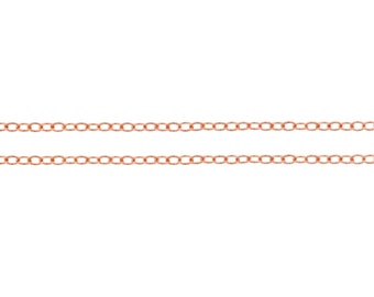 14Kt Rose Gold Filled 1x1.5mm Cable Chain - 100ft  Made in USA  discounted  wholesale quantity (5356-100)/1