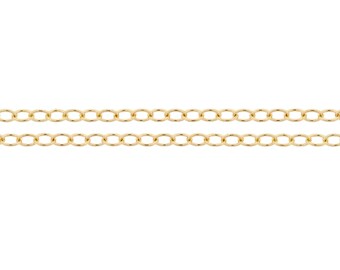 1.6mm Cable, Chain by Foot, 14kt Gold Filled, 2x1.6mm Cable Chain - 20ft (2304-20)/1