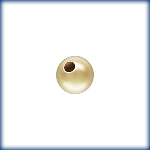 14Kt Gold Filled 2mm Round Sandblast Beads 0.9mm Hole - 50pcs Wholesale price 10% discounted (6407)/1