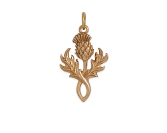 Bronze Dimensional Thistle Charm 26x15mm - 1Pc (4882)/1