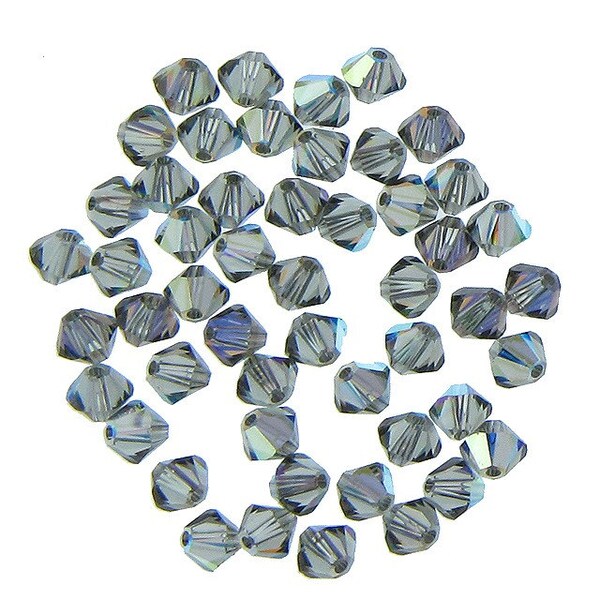 CLEARANCE: Swarovski 5328 4mm Black Diamond (215) AB Xilion Bicone Beads - 1 Gross (2513) - FREE Second Shipping