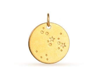 Charm Sagittarius Constellation 24Kt Gold Plated Sterling Silver 18x14.75 - 1 pc Wholesale Price (11203)/1