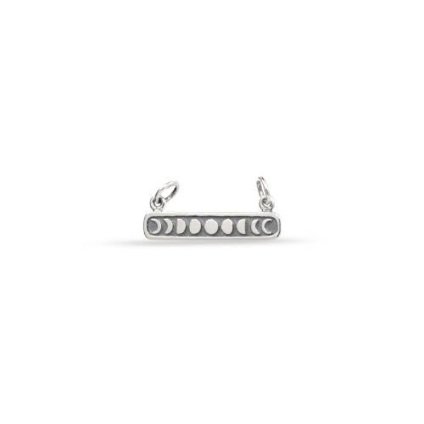 Etched Moon Phases Bar Festoon Charm Sterling Silver 23.5x4.75mm - 1pc Wholesale Price (10424)/1