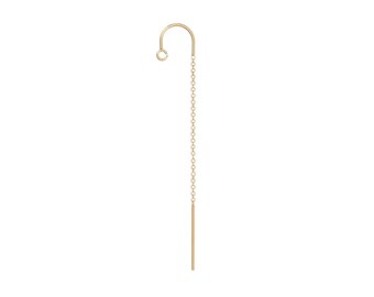 Ear Threads, U Threader Cable Chain Drop W/Ring, 14Kt Gold Filled - 1pr (6433)/1
