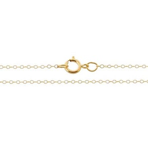 14Kt Gold Filled 24" Cable Chain 1.2x1mm With 5.5mm Spring Ring Clasp  - 1Pc (10610)/1