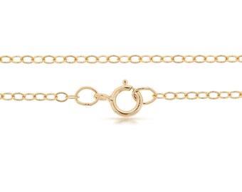 Finished Chains with spring ring clasp 14Kt Gold Filled 2.2x1.6mm 16 Inch Flat Cable Chain - 1pc (2818)/1