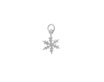Snowflake Charm Sterling Silver 17x12mm with soldered jump ring - 1pc 20% discounted (4300)/1