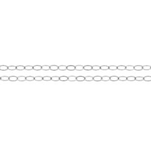 1.5mm Cable Chain, Sterling Silver, 2 x 1.5mm, Flat Cable Chain - 100ft (2345-100)/1
