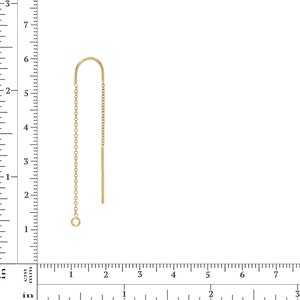 Ear Threads, Ear Threader Cable Chain With Center U Bar, 14Kt Gold Filled 5prs 20% discounted Fancy Earrings 6432/5 image 2