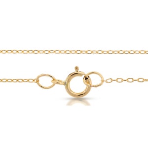 Necklace 18 inch, 14Kt Gold Filled, 1.5x1mm, Drawn Cable Chain, light and delicate - 1pc Made in USA  (5820)/1