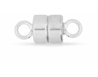 Clasp, Magnetic Clasp W/ Closed Loop, Sterling Silver, 4.4mm   - 2sets 15% discounted Made in USA (4471)/1