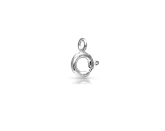 Spring ring, Clasps, 6mm with Closed ring, Sterling Silver - 500pcs  Premium Quality Strong clasps 20% Discounted (6102)/25