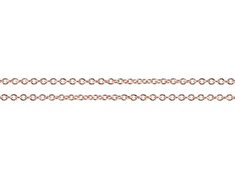 14Kt Rose Gold Filled 1x1.2mm Cable Chain - 20ft  Strong chain Made in USA 20% discounted L0west Price  wholesale quantity (4806-20)/1