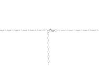 Sterling Silver 2x1.75mm 30" Flat Cable Chain W/ Lobster Clasp & 2" Extender Chain - 1pc Wholesale Price (12058)/1