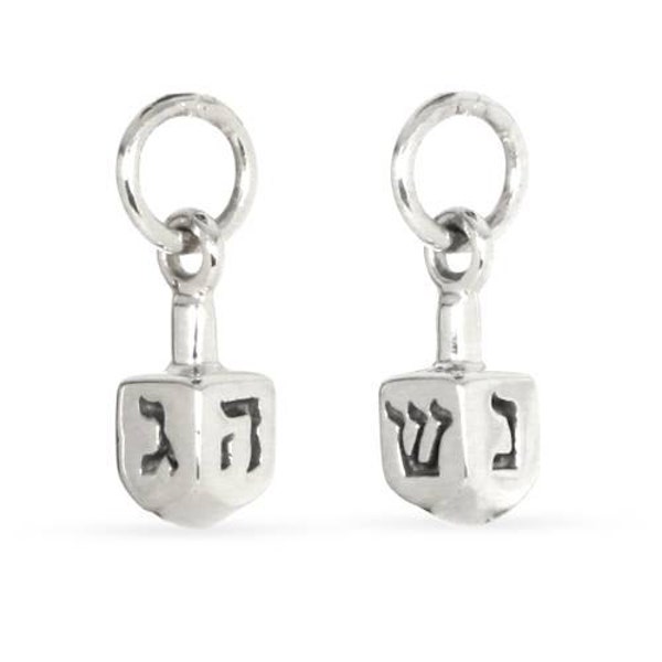 Charm  Dreidel Sterling Silver 13x3.5mm  - 1 pc Wholesale Price (11251)/1