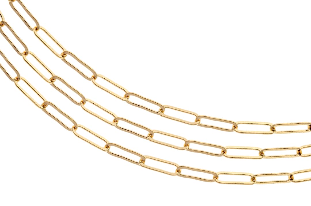 Elongated Drawn Cable Chain, 14kt Gold Filled, 5.2x2mm, Flat Cable