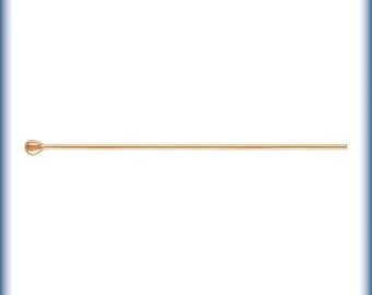 14kt Rose Gold Filled Ball Headpin 26ga 1.5" Ball Headpin - 20pcs  (13612)/1