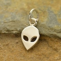 Cut Out Alien Charm Sterling Silver 15x6mm - 1pc High Quality Wholesale price (8314)/1