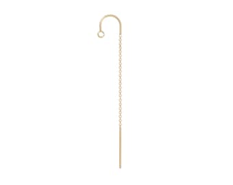 Ear Threads, U Threader Cable Chain Drop W/Ring, 14Kt Gold Filled - 5prs  discounted Fancy Earrings (6433)/5