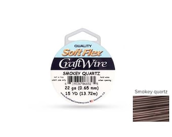 Craft Wire Soft Flex 22gauge Smokey Quartz 15yards  - 1 Spool Wholesale Price (4726)/1