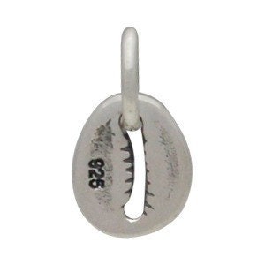 Sterling Silver Mini Cowrie Shell 10.5x5.5x2mm Charm 1pc Wholesale Price 10306/1 zdjęcie 5