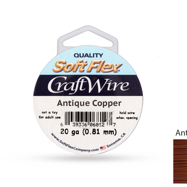 Craft Wire Soft Flex 20gauge Non Tarnish Antique Copper wire 10yards  - 1 Spool (3597)/1