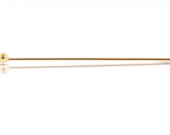 Ballpins, 14Kt Gold Filled, 26 Gauge, 2" - 100pcs  Bulk Quantity Discounted Price (2177)/5