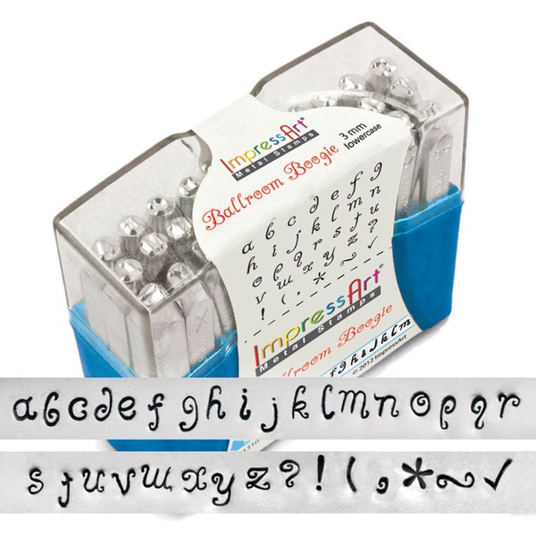 DISCONTINUED: ImpressArt 3mm Ballroom Boogie Lower Case Alphabet Stamp Set - (4958)/1