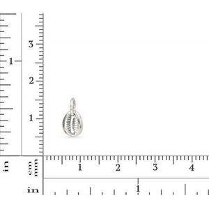 Sterling Silver Mini Cowrie Shell 10.5x5.5x2mm Charm 1pc Wholesale Price 10306/1 zdjęcie 3