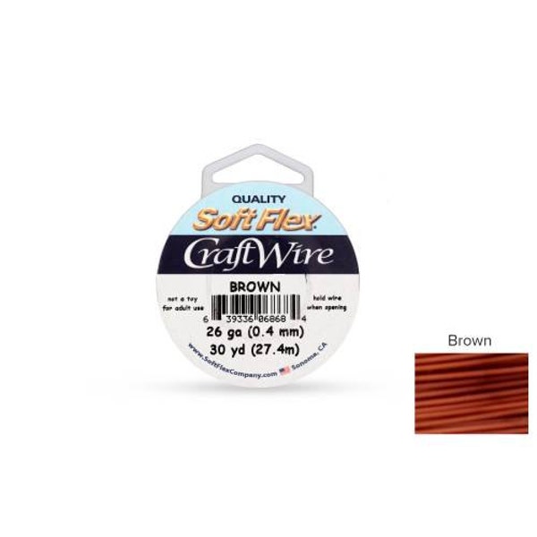Craft Wire Soft Flex 26gauge Brown 30yards  - 1 Spool  Discounted Price (4681)/1