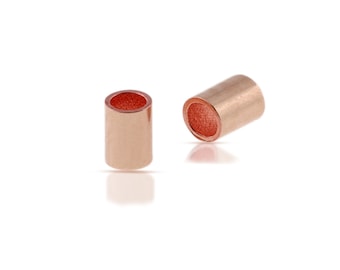 14Kt Rose Gold Filled 2x3mm Crimp Tubes 1.4mm Inside Diameter - 50pcs Wholesale price 10% discounted (4538)/1