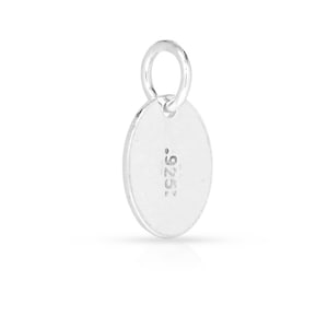 Sterling Silver 7.3x5.5mm Oval Quality Tag - 10pcs Wholesale price 10% discounted (6394)/1