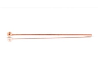 Pasadores de cabeza esférica de 1,5 pulgadas con relleno de oro rosa de 14 quilates, calibre 24, 100 piezas, precio al por mayor, 20% de descuento (7310)/5