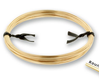 26 Gauge Wire, Half Hard Wire, 14Kt Gold Filled, 26gauge Round Wire - 1ozt coil - Made in USA (2191)/1