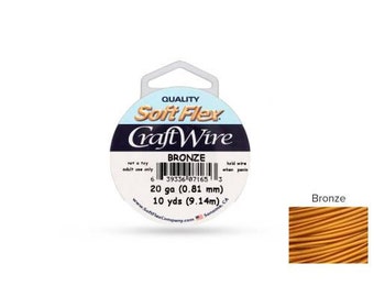 Craft Wire Soft Flex 20gauge Bronze 10yards  - 1 Spool Wholesale Price (4734)/1