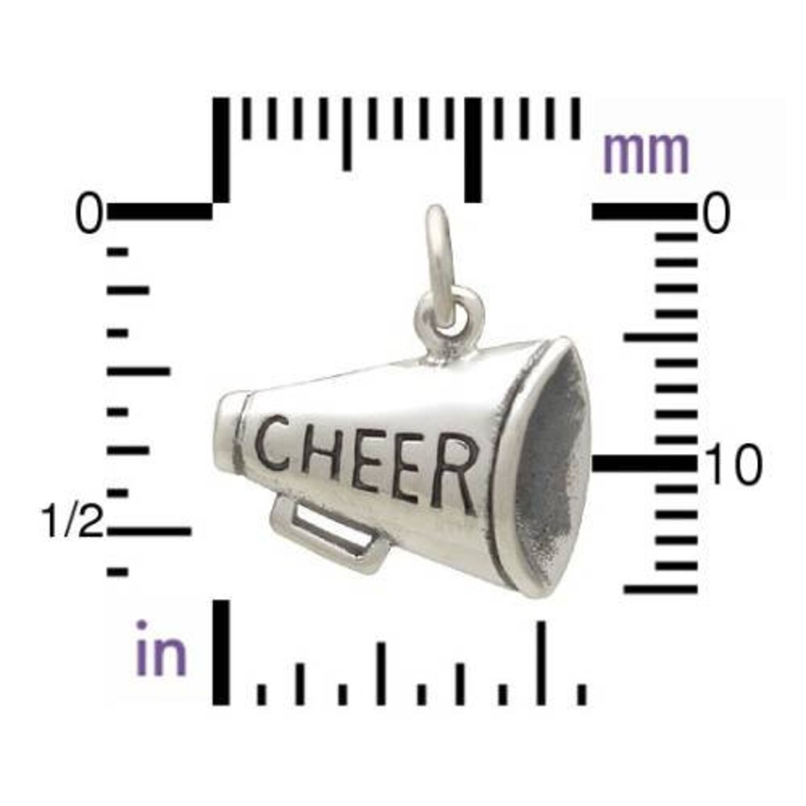 Sterling Silver Cheer Megaphone Charm 16x15mm 1pc Wholesale Etsy