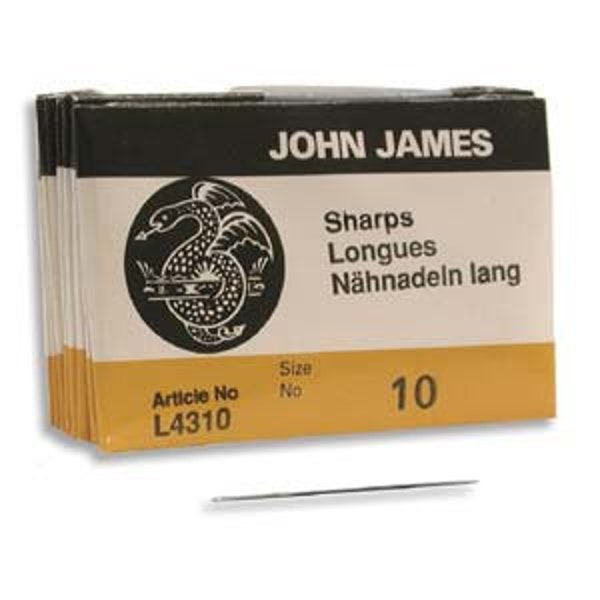 Sharp English Beading Needles #010 John James - 25pcs (14530)