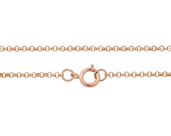 Neckchains, Rolo Chain, 14Kt Rose Gold Filled, 1.2mm 24" - 1pc Strong and Heavy chain Made in USA (4853)/1