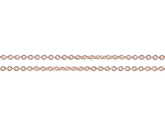 14Kt Rose Gold Filled 1x1.2mm Cable Chain - 60ft (20x3) Strong chain Made in USA 30% discounted LOWEST PRICE wholesale quantity (4806-20)/3