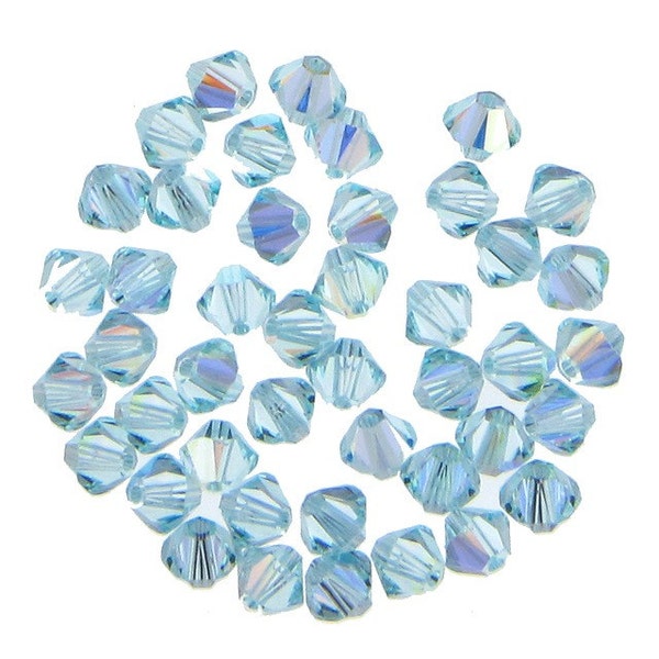 CLEARANCE: Swarovski 5328 4mm Light Azore (361) AB Xilion Bicone Beads Whole sale price Bulk Quantity 1 Gross (2533) - FREE Second Shipping