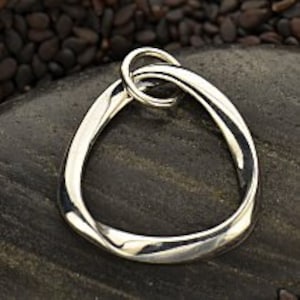 Sterling Silver 23x20mm Mobius Strip Link - 1pc 10% discounted High Quality Shiny Charms (5953)/1