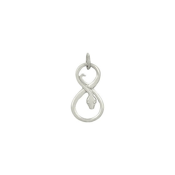 Sterling Silver Infinity Snake Charm 21.5x10mm 1pc High Etsy