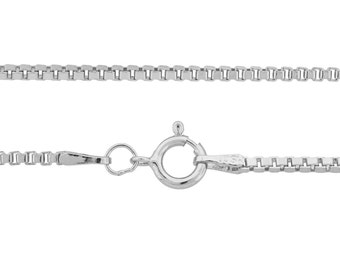 Box Chain, Necklace, 925 Sterling Silver, 1.5mm, 22 Inch, with spring ring clasp - 1pc DISCOUNTED Price (3068)/1