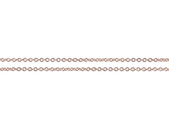 14Kt Rose Gold Filled 1x1.2mm Cable Chain - 100ft Strong chain 40% discounted wholesale quantity (4806-100)/1