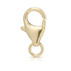 May include: Gold-toned lobster clasp with a round ring. This clasp is used for jewelry making.